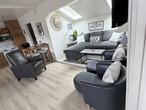 Living room and flooring cleaned for a finished look